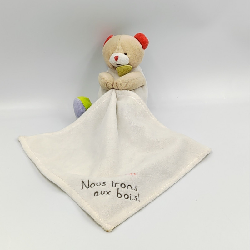 DOUDOU OURS MOUCHOIR NOUS IRONS AUX BOIS BABY NAT