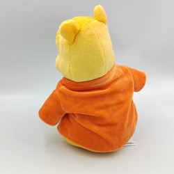 Peluche Winnie l'ourson peignoir orange vert bulles DISNEY