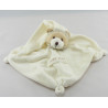 Doudou plat ours blanc vichy beige BABY NAT