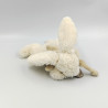 DOUDOU ET COMPAGNIE LAPIN BLANC BEIGE TAUPE BONBON