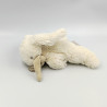 DOUDOU ET COMPAGNIE LAPIN BLANC BEIGE TAUPE BONBON