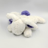 Doudou et compagnie lapin blanc violet Pompon