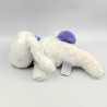 Doudou et compagnie lapin blanc violet Pompon
