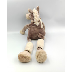 Doudou cheval marron aux longues pattes LES PETITES MARIE