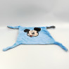 Doudou plat carré bleu gris Mickey DISNEY