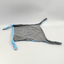 Doudou plat carré bleu gris Mickey DISNEY