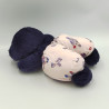 Doudou peluche ours bleu marine rose poules TARTINE ET CHOCOLAT