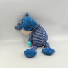 Doudou rhinocéros bleu rayé laine ZARA