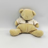 Doudou ours beige rayé Bébé tendresse NOUNOURS