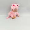 Peluche Singe Kiki rose couettes MONCHHICHI
