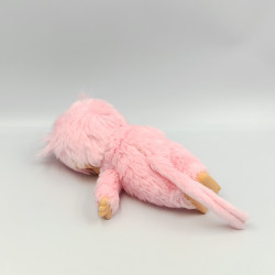 Peluche Singe Kiki rose couettes MONCHHICHI