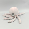 Doudou pieuvre poulpe rose blanc laine Octopus NATTOU