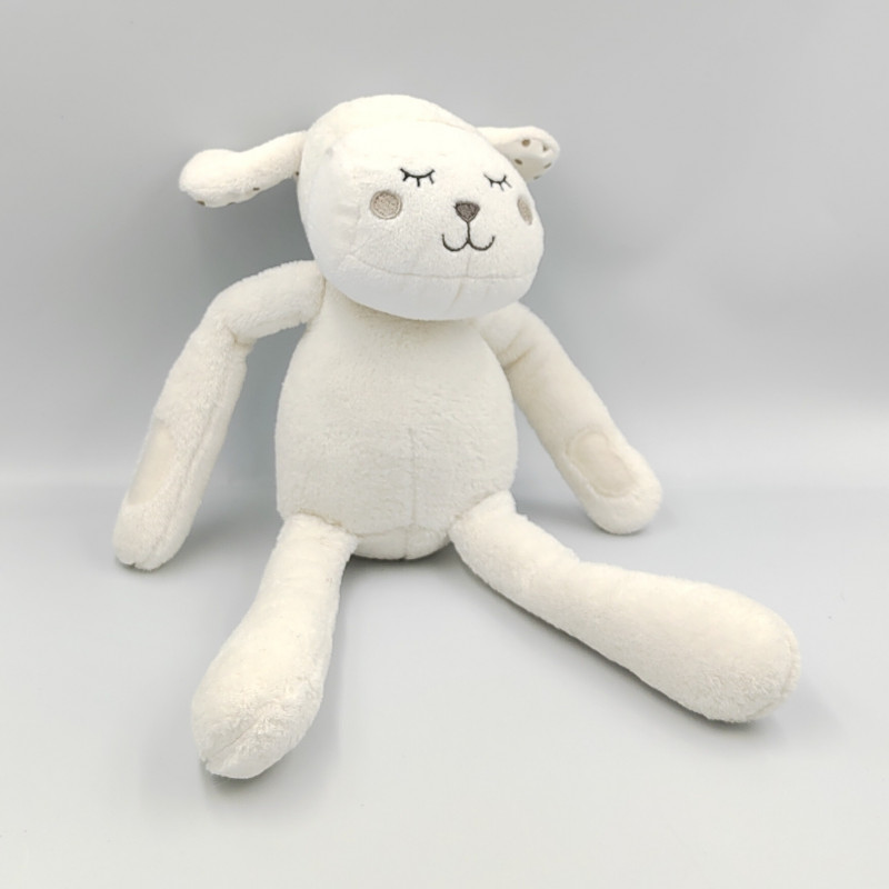 Doudou mouton blanc pois BABY CLUB