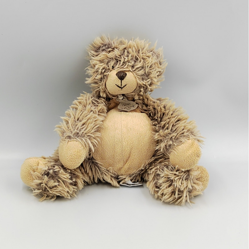 Doudou ours miel marron beige les Softy HISTOIRE D'OURS