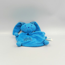 Doudou plat lapin bleu étoiles LIEF