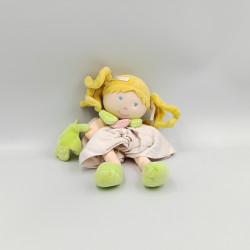 Doudou et compagnie poupée lutin fille mademoiselle Graffitis rose verte