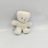 Ancienne Peluche ours blanc nez vert TIENO