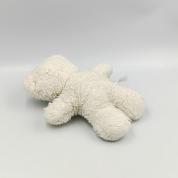 Ancienne Peluche ours blanc nez vert TIENO
