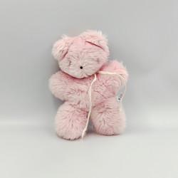 Ancienne peluche ours chat rose CDJ