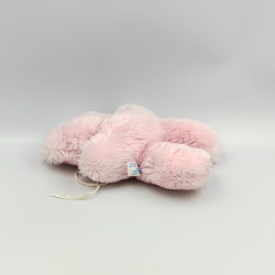 Ancienne peluche ours chat rose CDJ