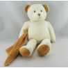 Doudou ours marron beige avec mouchoir ANNA CLUB PLUSH