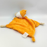 Doudou plat canard orange blanc beige TOM & KIDDY TOMKIDS