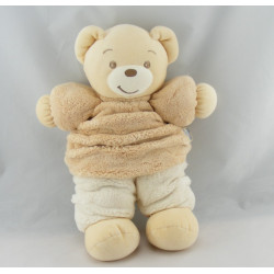 Doudou ours plume écru créme jaune blanc KALOO 