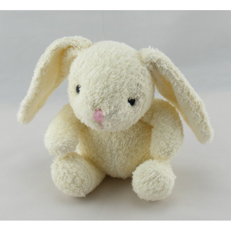 Doudou lapin blanc mouchoir HISTOIRE D'OURS