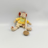 Doudou attache tétine éléphant beige rouge jaune vert JOLLYBABY