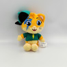 Doudou peluche musical chat orange vert Lampo Smoby