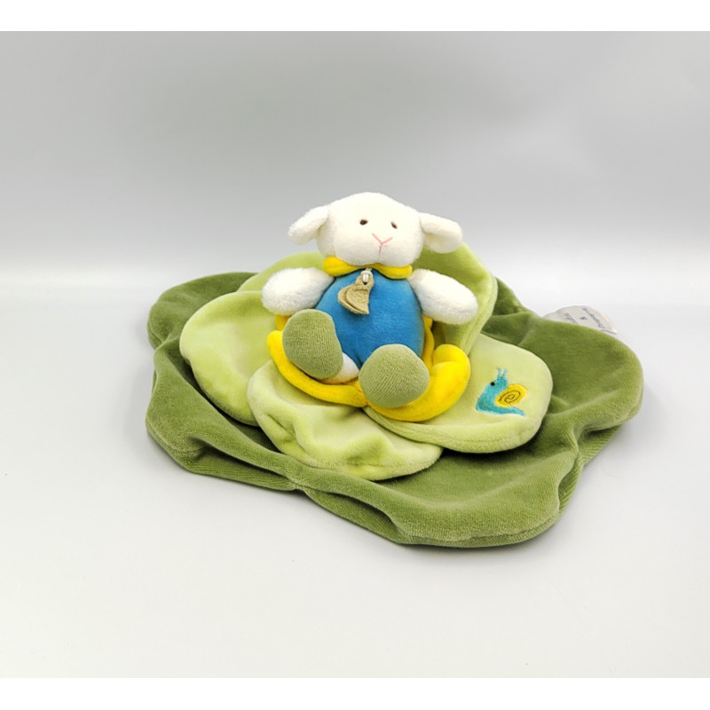 Doudou et compagnie plat salade Simon mouton bleu escargot