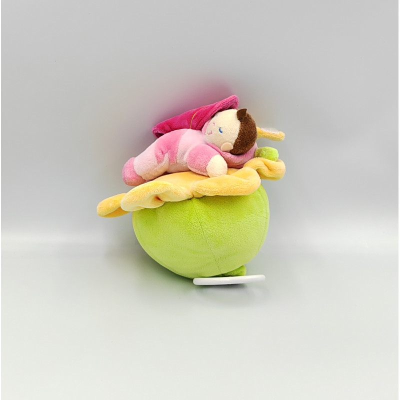 Doudou musical lutin fille papillon sur fleur NICOTOY
