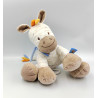 Doudou musical zébre blanc bleu rayé beige Arthur et Louis NATTOU