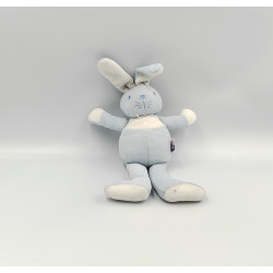 DOUDOU LAPIN BLEU BLANC SUCRE D'ORGE