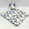 Doudou plat Mickey bleu blanc DISNEY