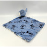 Doudou plat Mickey bleu blanc DISNEY