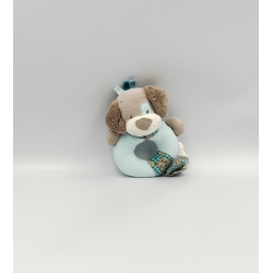 Doudou hochet chien gris bleu Gaston et Cyril NATTOU