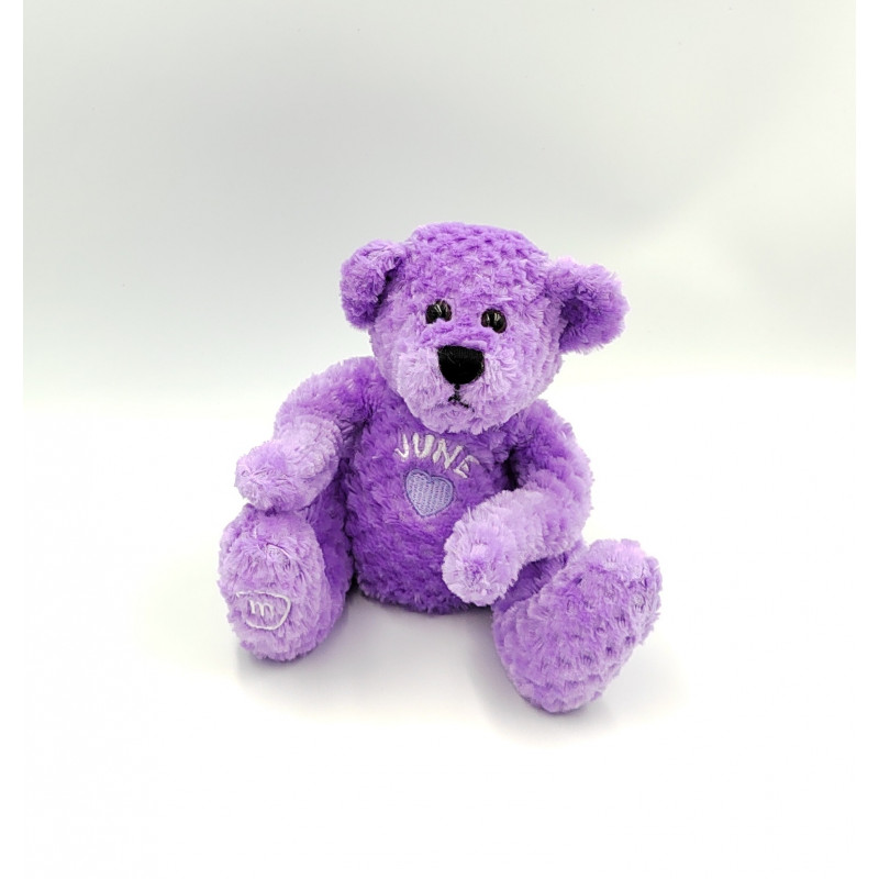 Doudou peluche publicitaire ours violet M&M'S World