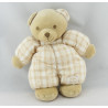 Doudou ours beige rayé TARTINE ET CHOCOLAT