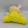 Peluche Puffalump chien jaune vert rose blanc toile