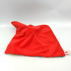 Doudou plat Mickey rouge bleu jaune Disney