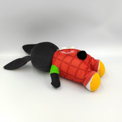 Peluche sonore lapin Bing noir salopette rouge FISHER PRICE