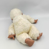 Ancienne Peluche Singe Tiemi blanc Vintage 35 cm