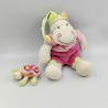 Doudou musical hippopotame rose vert Hyppo et Flo NATTOU