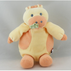 Doudou girafe jaune rouge SUCRE D'ORGE