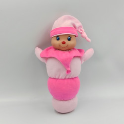 Doudou peluche luciole chenille rose TOI TOYS