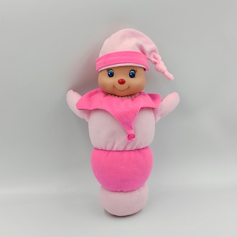 Doudou peluche luciole chenille rose TOI TOYS