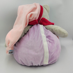 Doudou luminescent range pyjama chat gris rose mauve lune BABY NAT