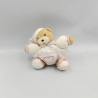 Doudou ours boule blanc rose coeur lilirose KALOO