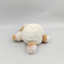Doudou ours boule blanc rose coeur lilirose KALOO